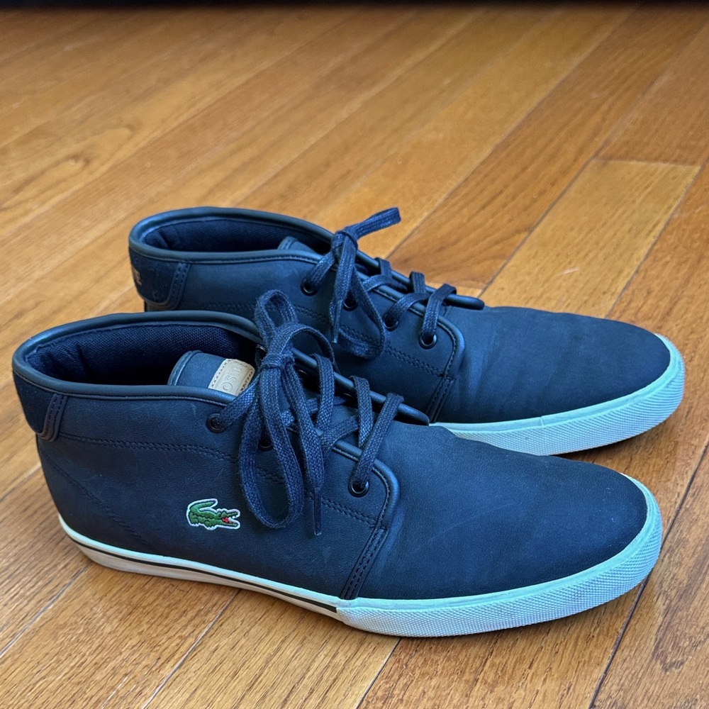 Lacoste Men's black leather sneakers